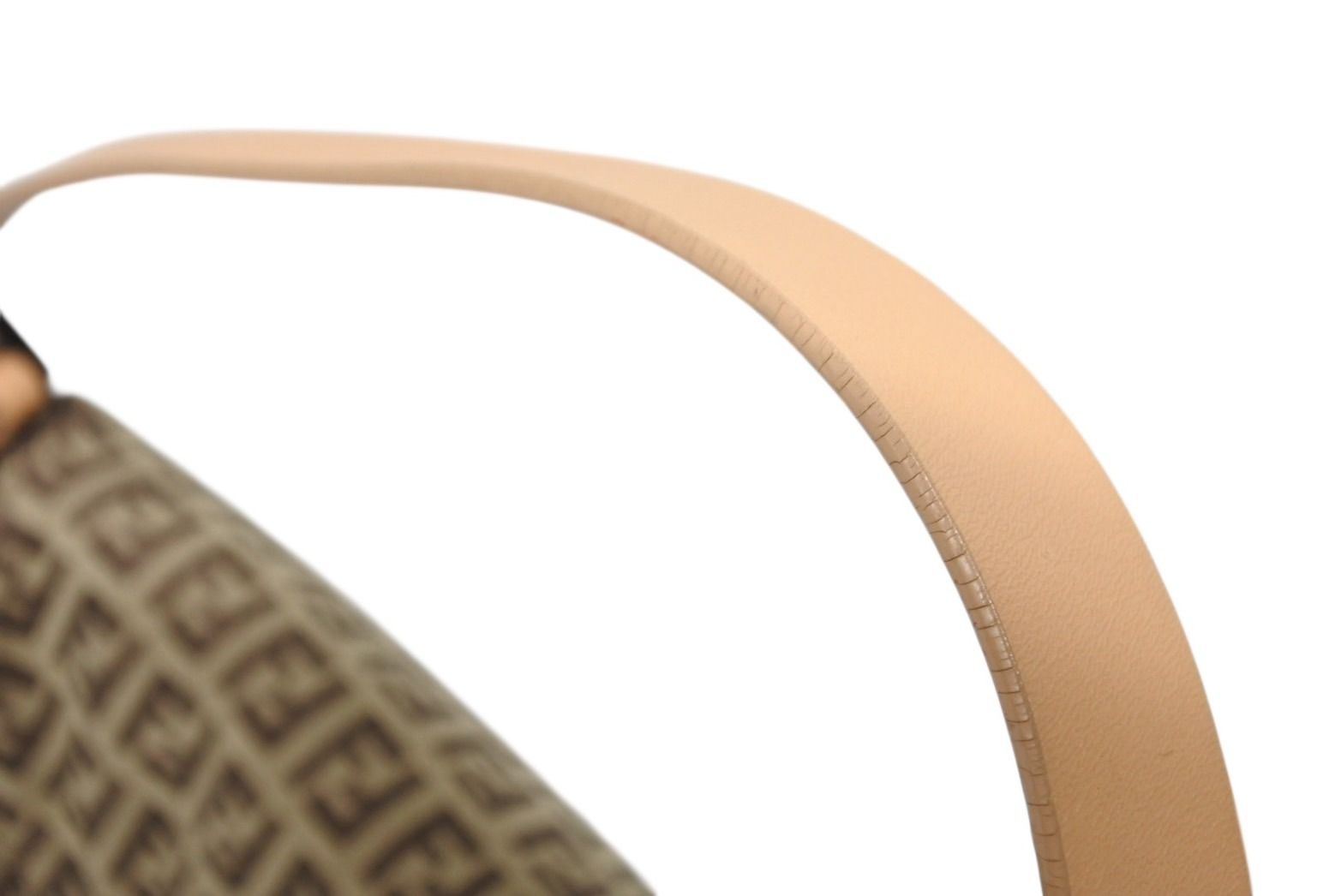 Fendi Zucchino Pattern Mamma Baguette Bag Beige Brown Silver — view 8