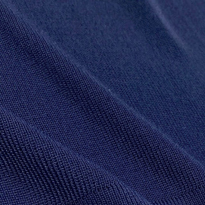 Saint Laurent Rive Gauche Long Sleeve Knit Gold Button Navy Rayon Sweater — view 8