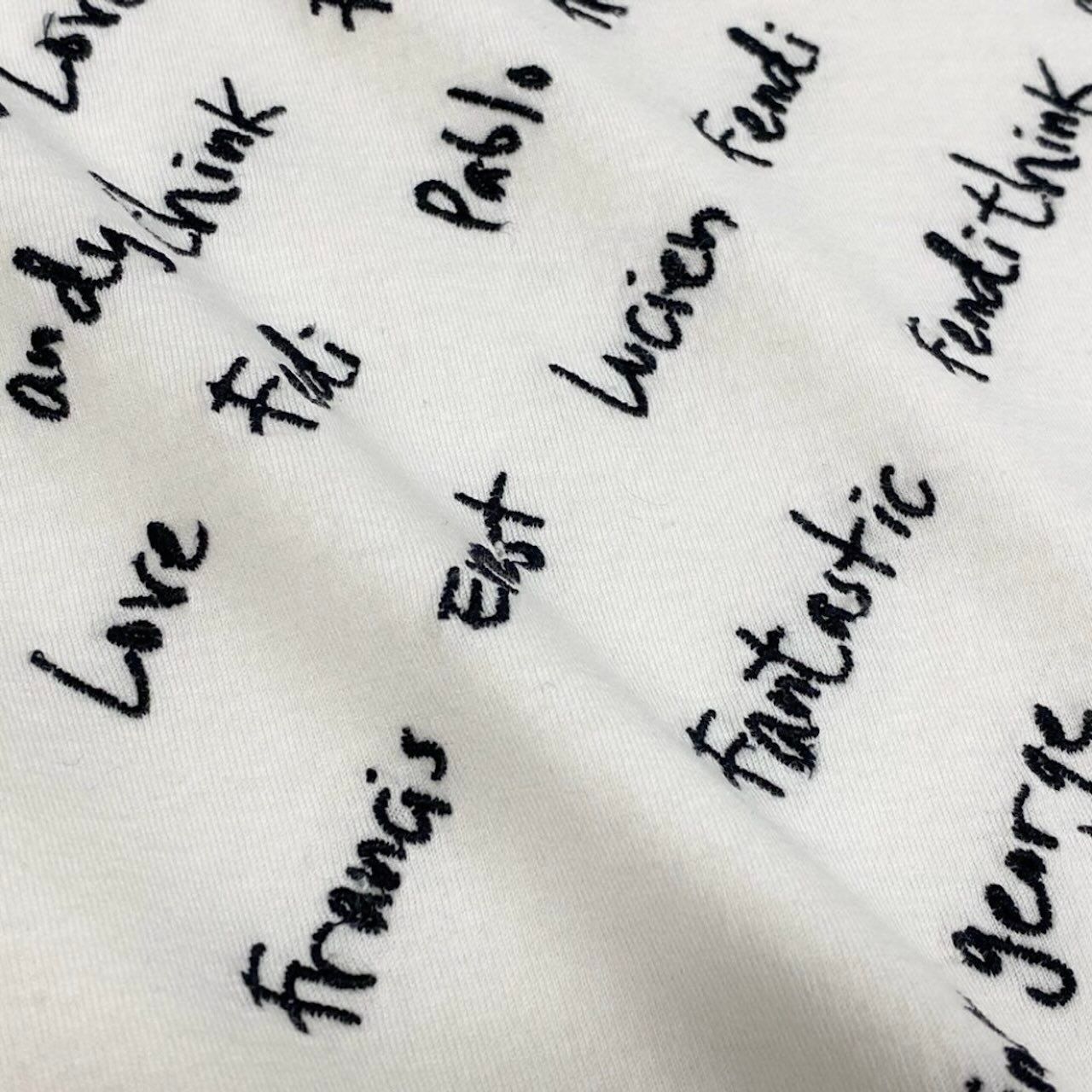 Fendi Crew Neck T-Shirt Embroidered Letter Embroidery White Cotton Short Sleeve — view 6