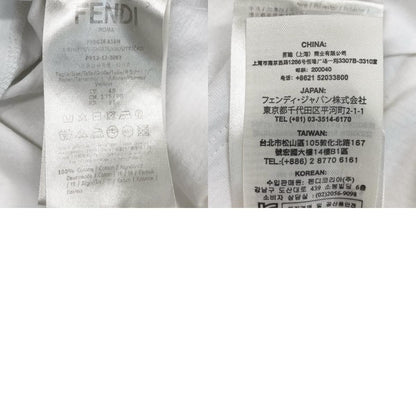 Fendi Crew Neck T-Shirt Embroidered Letter Embroidery White Cotton Short Sleeve — view 9