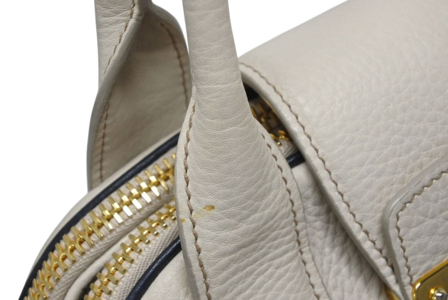 Miu Miu Vitello Caribu 2-Way Bag Calfskin Ivory Gold — view 7