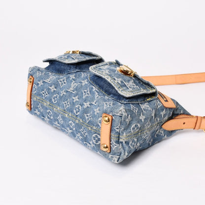 Louis Vuitton Monogram Denim Baggy PM Shoulder Bag Indigo Blue — view 5