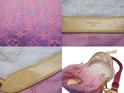 Louis Vuitton Shoulder Bag Monogram Denim Sunshine Pink White Gold — view 7