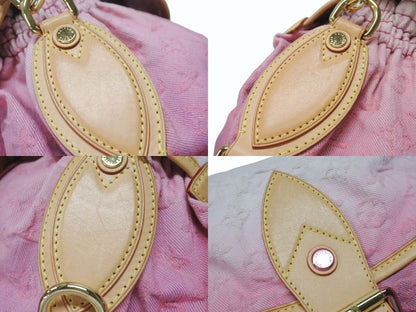 Louis Vuitton Shoulder Bag Monogram Denim Sunshine Pink White Gold — view 4
