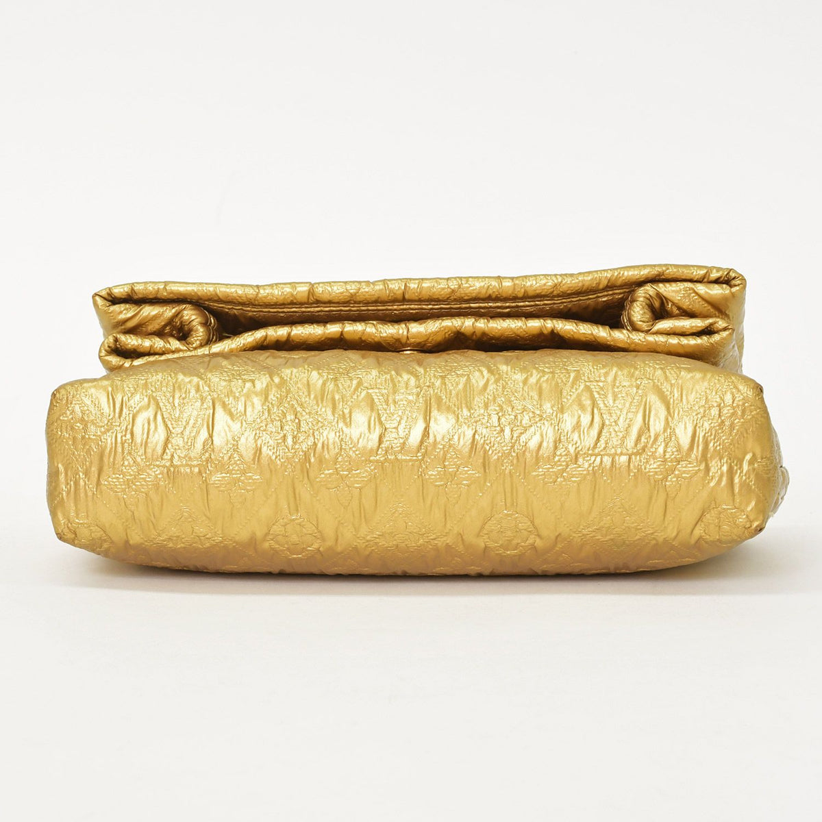 Louis Vuitton Clutch Limelight PM Gold Silk Wool — view 7