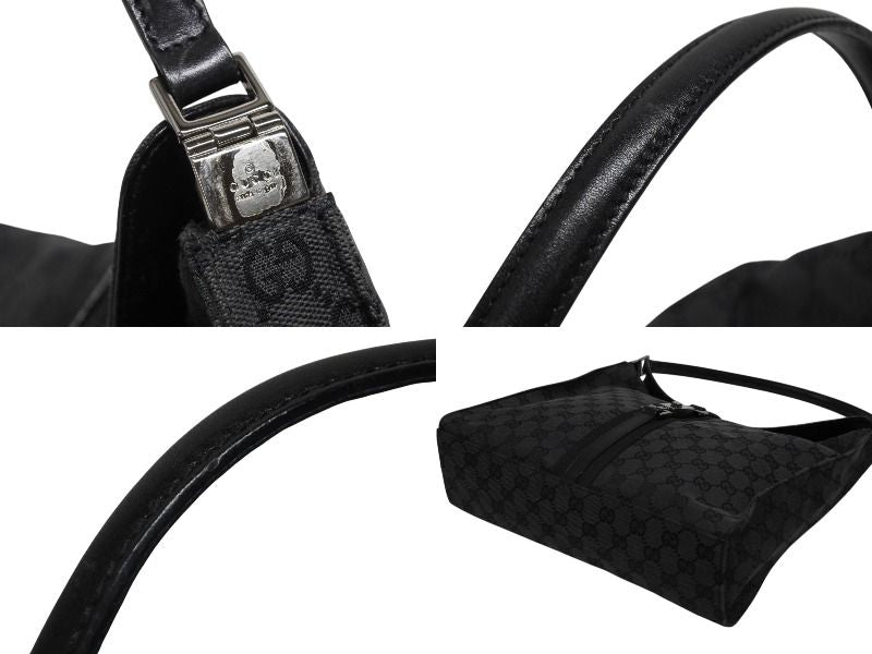Gucci Tote Bag GG Canvas Black Metal — view 5