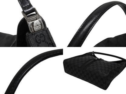 Gucci Tote Bag GG Canvas Black Metal — view 5