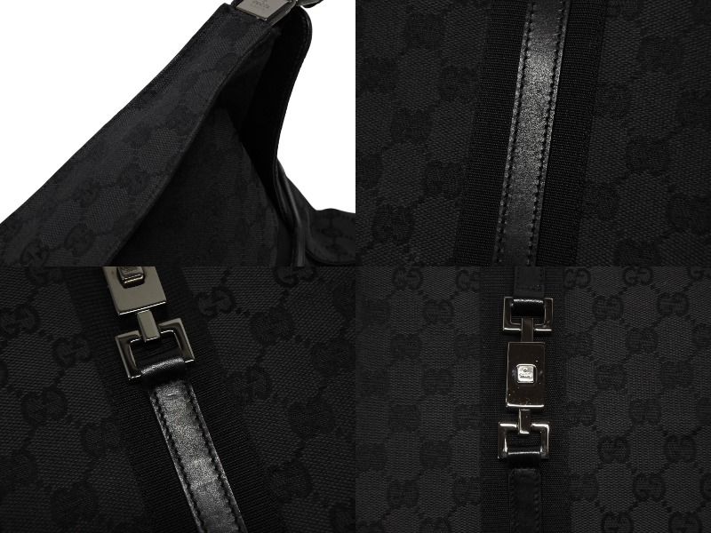 Gucci Tote Bag GG Canvas Black Metal — view 7