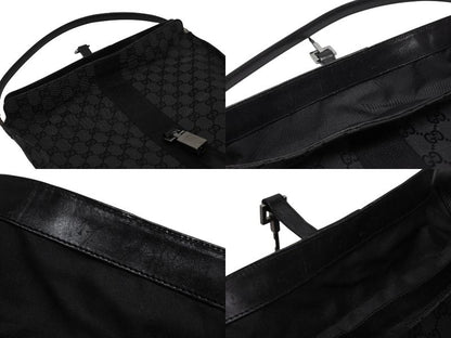 Gucci Tote Bag GG Canvas Black Metal — view 8