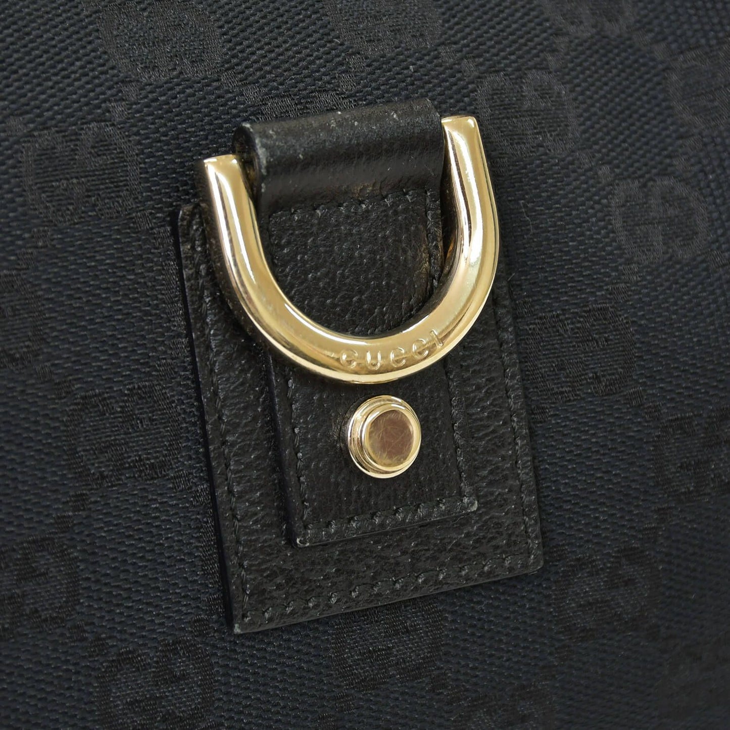 Gucci Handbag GG Canvas Leather Black Gold — view 5