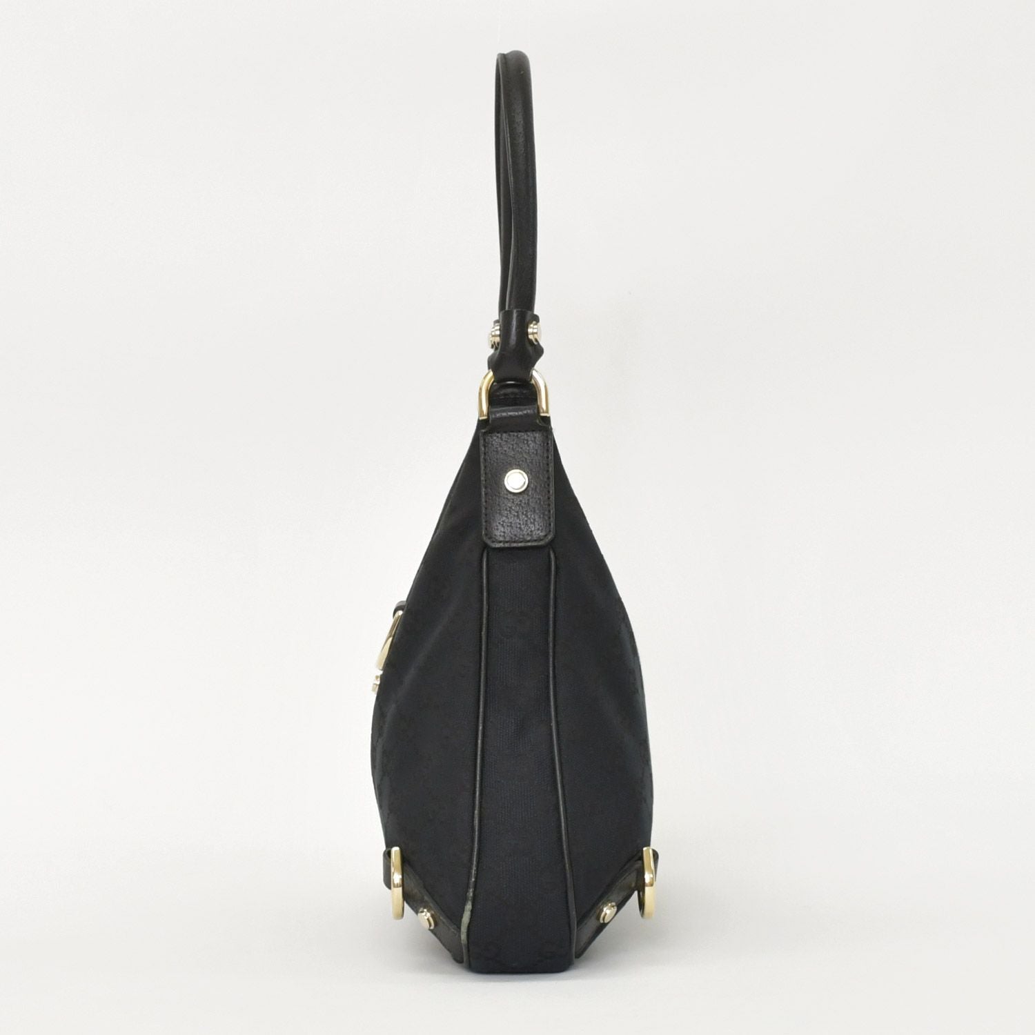 Gucci Handbag GG Canvas Leather Black Gold — view 3