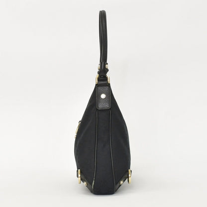 Gucci Handbag GG Canvas Leather Black Gold — view 3