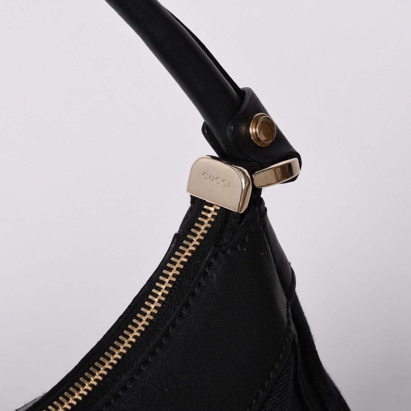 Gucci Abbey GG Canvas Shoulder Bag Leather Black — view 6