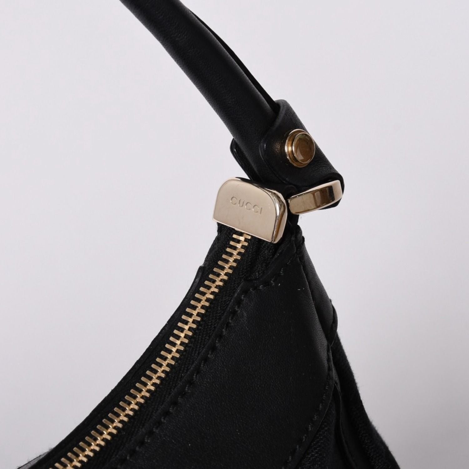 Gucci Abbey GG Canvas Shoulder Bag Leather Black — view 6