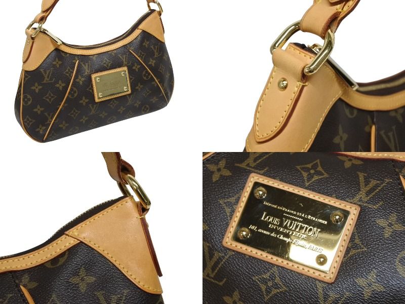 Louis Vuitton Monogram Thames PM Handbag Brown Gold — view 4