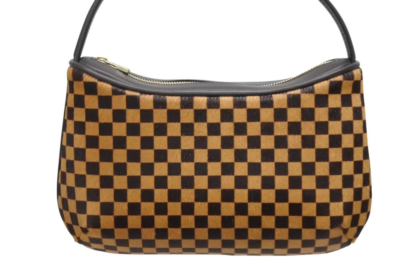 Louis Vuitton Damier Sauvage Tiger Handbag Calf Hair Leather Brown Gold — view 2