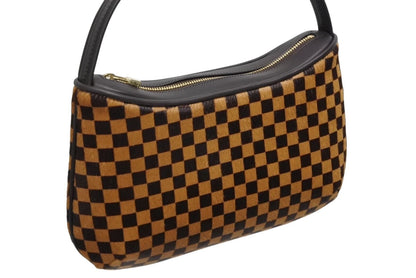 Louis Vuitton Damier Sauvage Tiger Handbag Calf Hair Leather Brown Gold — view 4