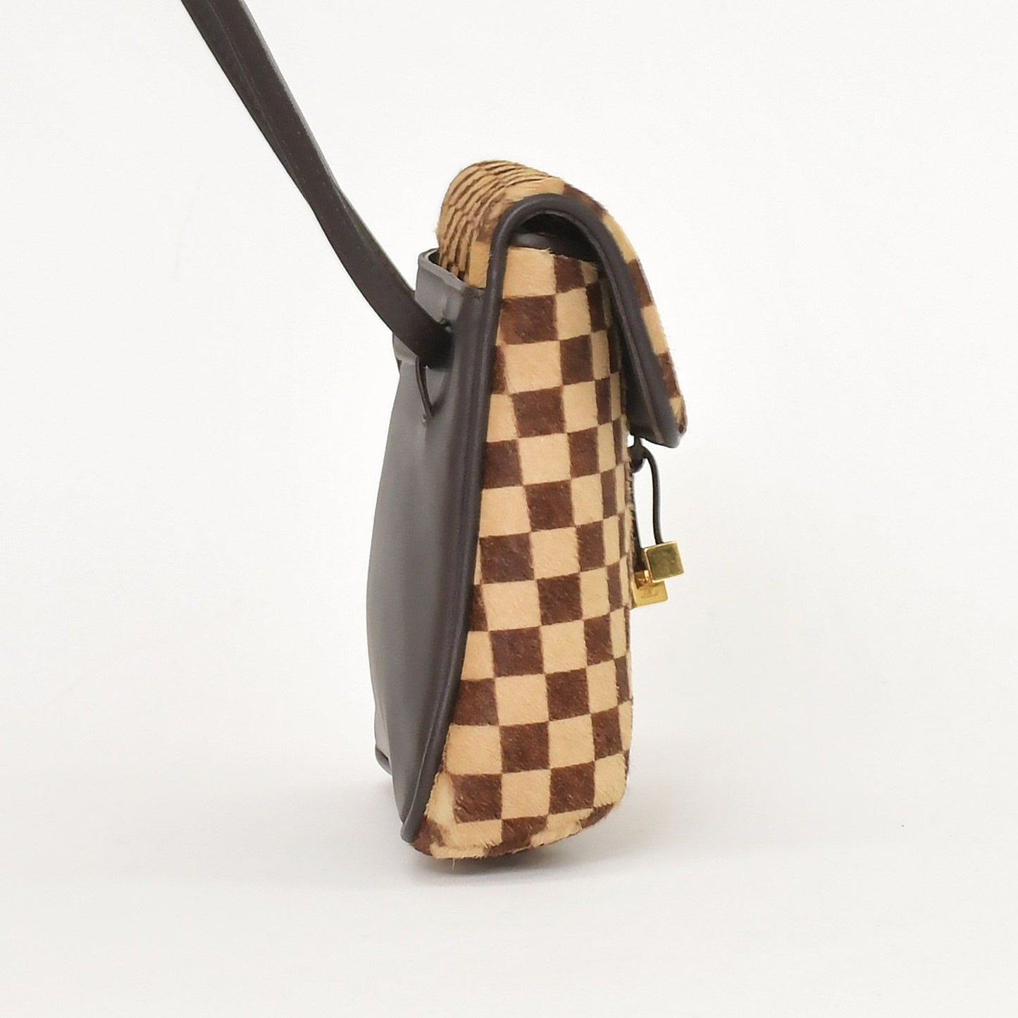 Louis Vuitton Damier Sauvage Gazelle Cross Calf Hair Brown Crossbody — view 4