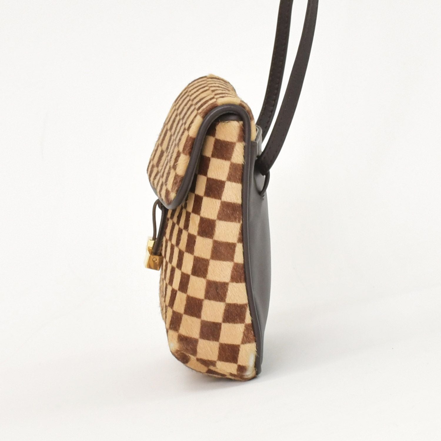 Louis Vuitton Damier Sauvage Gazelle Cross Calf Hair Brown Crossbody — view 3