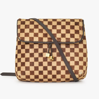 Louis Vuitton Damier Sauvage Gazelle Cross Calf Hair Brown Crossbody