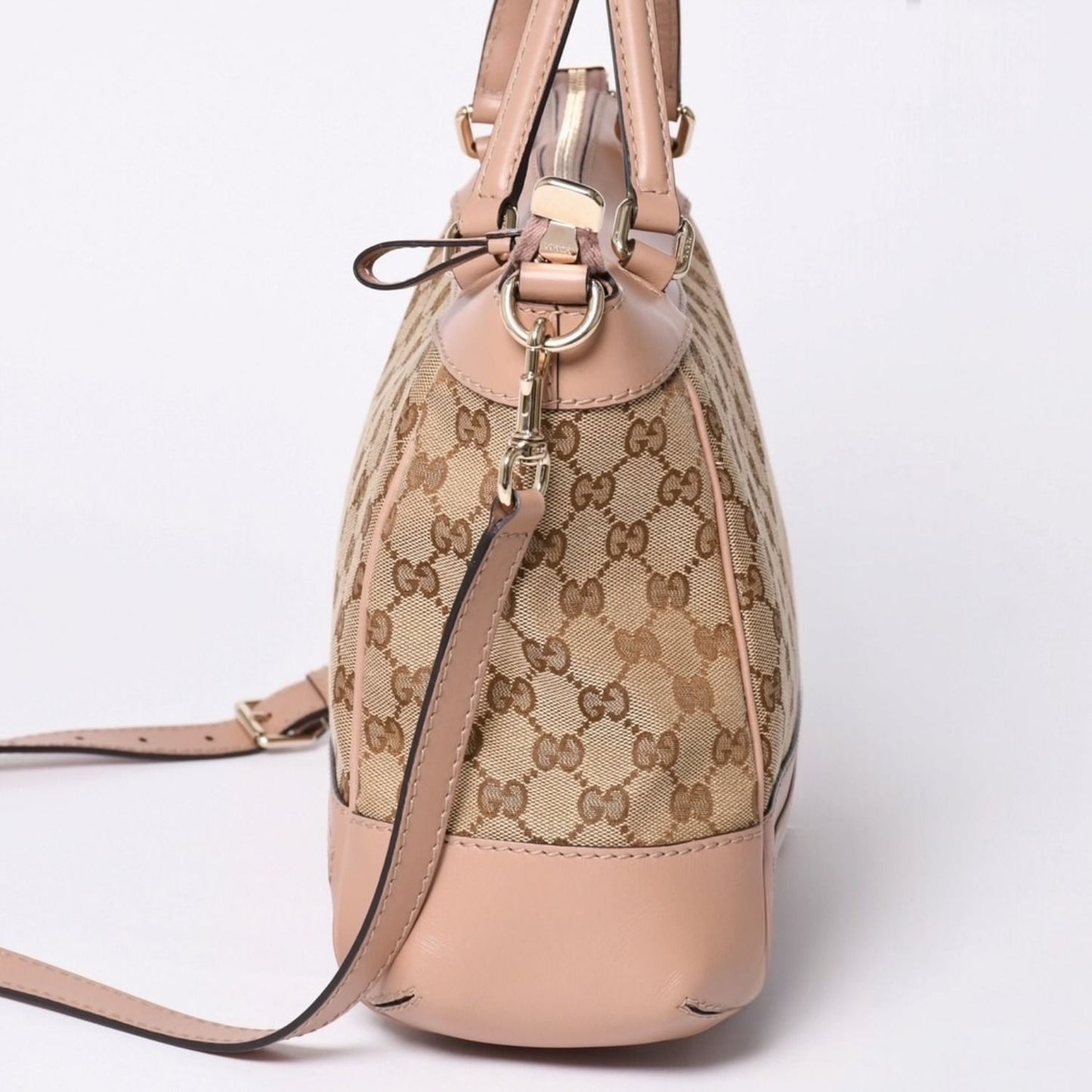 Gucci GG Canvas 2-Way Shoulder Bag Pink Brown — view 4