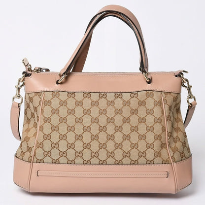 Gucci GG Canvas 2-Way Shoulder Bag Pink Brown — view 2