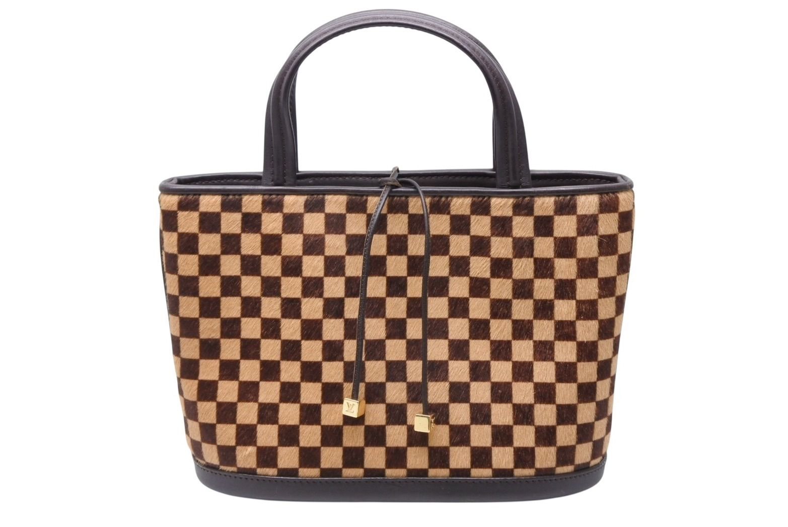 Louis Vuitton Damier Sauvage Impala Handbag Calf Hair Leather Gold
