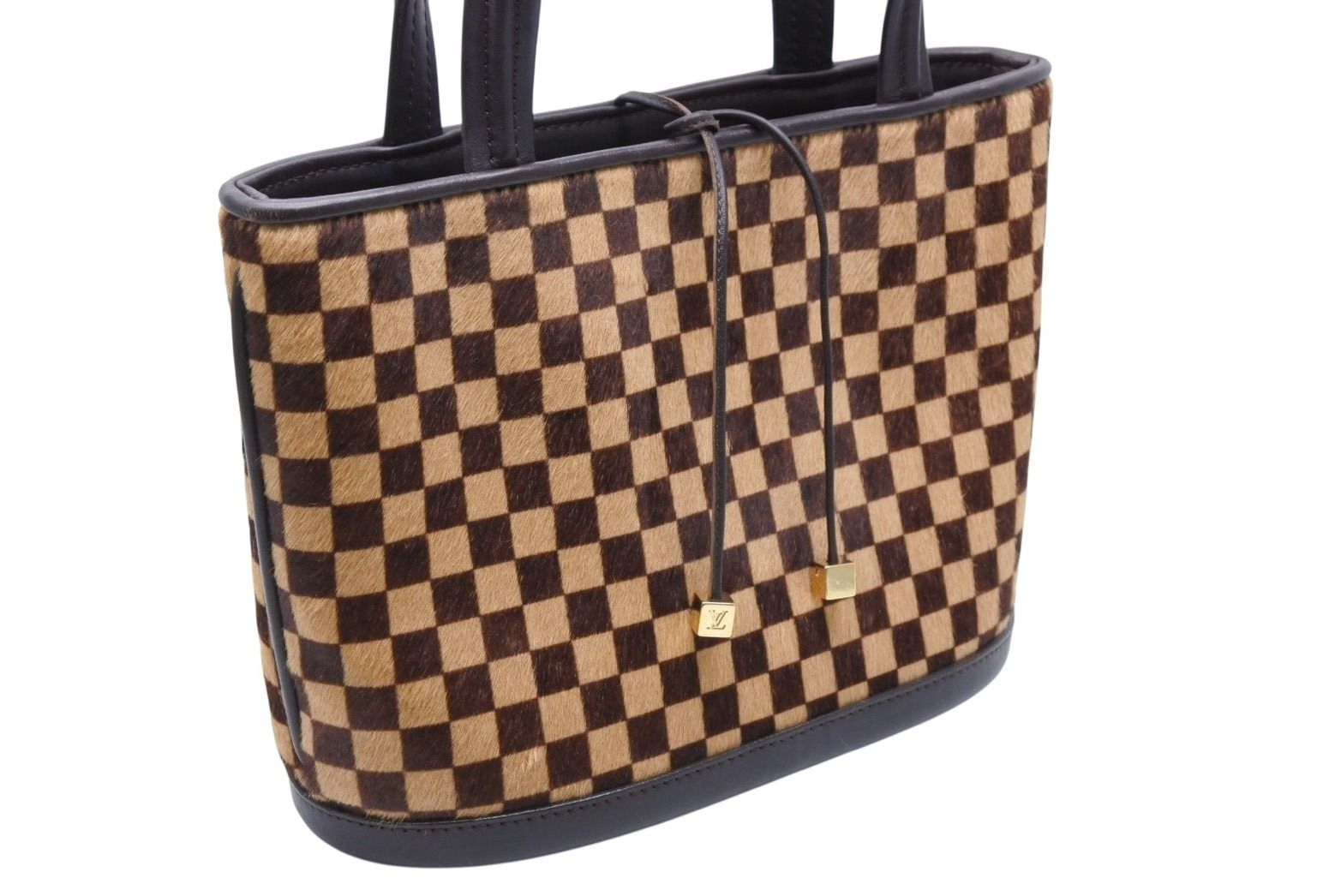 Louis Vuitton Damier Sauvage Impala Handbag Calf Hair Leather Gold — view 4