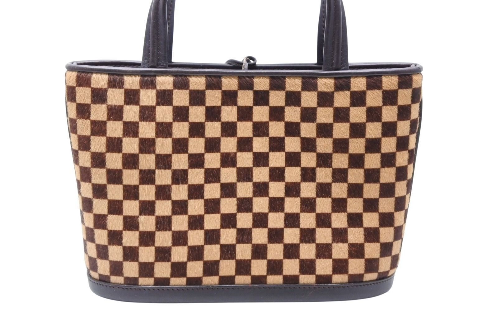 Louis Vuitton Damier Sauvage Impala Handbag Calf Hair Leather Gold — view 3
