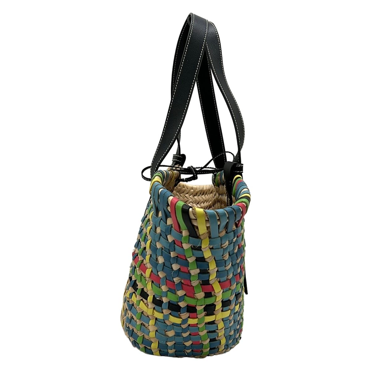 Loewe Tote Basket Beige Black Multi Leather — view 4