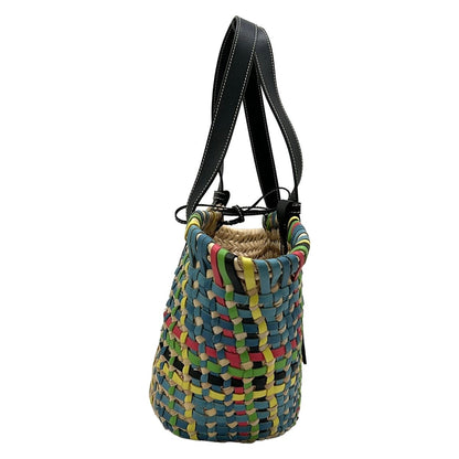 Loewe Tote Basket Beige Black Multi Leather — view 4