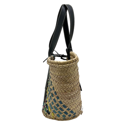 Loewe Tote Basket Beige Black Multi Leather — view 2