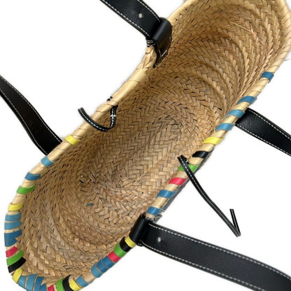Loewe Tote Basket Beige Black Multi Leather — view 7