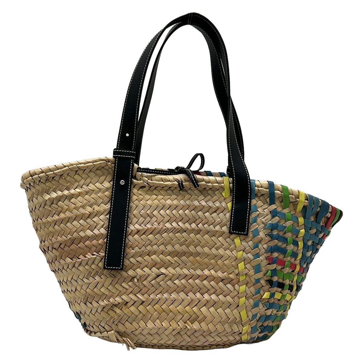 Loewe Tote Basket Beige Black Multi Leather — view 3