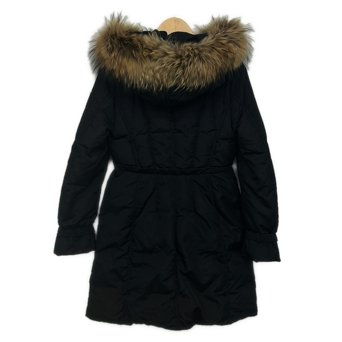 Moncler Down Coat 0 XS Phalangere Black Long Sleeve Fur Winter — view 2