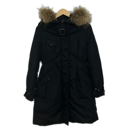 Moncler Down Coat 0 XS Phalangere Black Long Sleeve Fur Winter