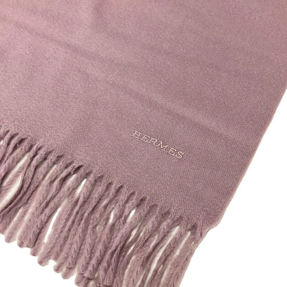 Hermes Shawl Light Purple Cashmere Scarf — view 4