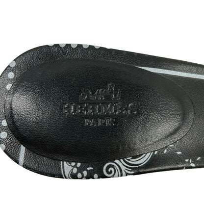 Hermes Sandals 36 Oasis Black White Key Chain Leather — view 5