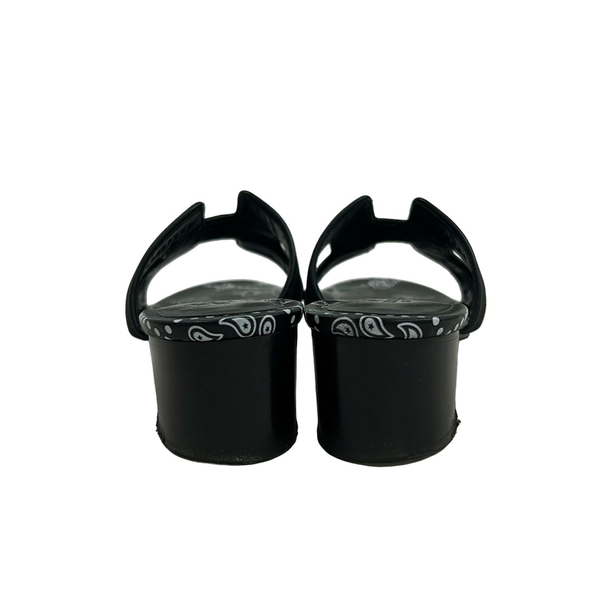 Hermes Sandals 36 Oasis Black White Key Chain Leather — view 3