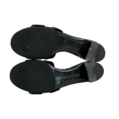 Hermes Sandals 36 Oasis Black White Key Chain Leather — view 4
