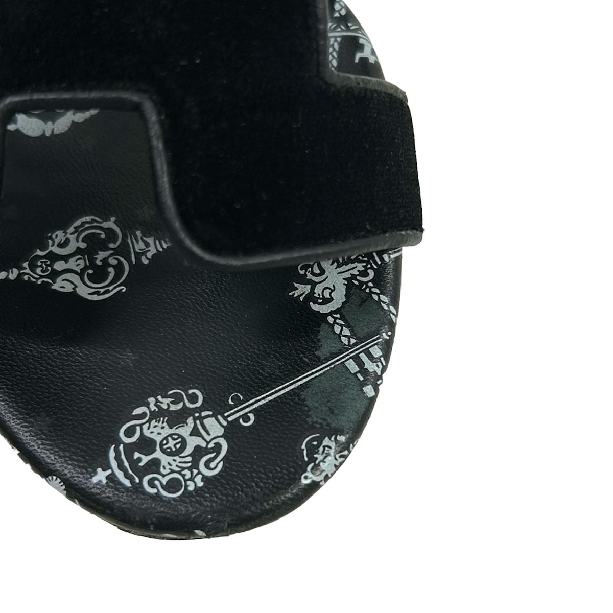 Hermes Sandals 36 Oasis Black White Key Chain Leather — view 8