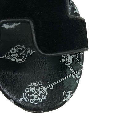 Hermes Sandals 36 Oasis Black White Key Chain Leather — view 8
