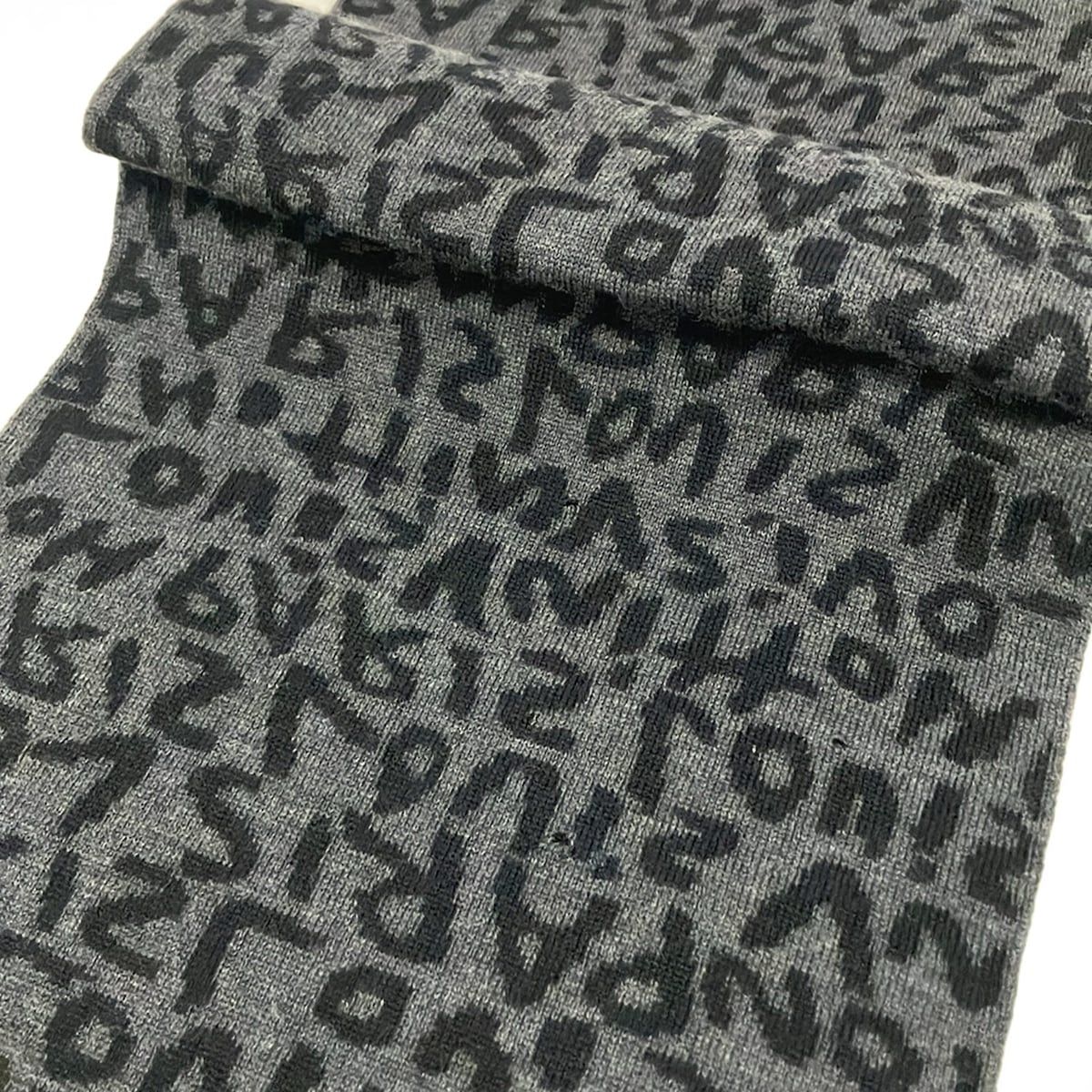 Louis Vuitton Scarf Echarpe Graffiti Brown Marine Wool — view 4