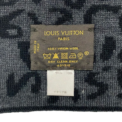 Louis Vuitton Scarf Echarpe Graffiti Brown Marine Wool — view 2