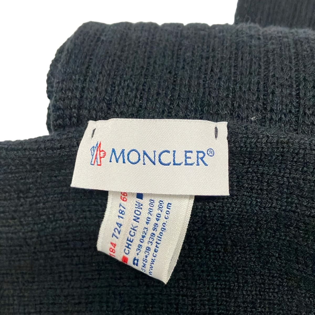 Moncler Scarf Black Wool — view 2