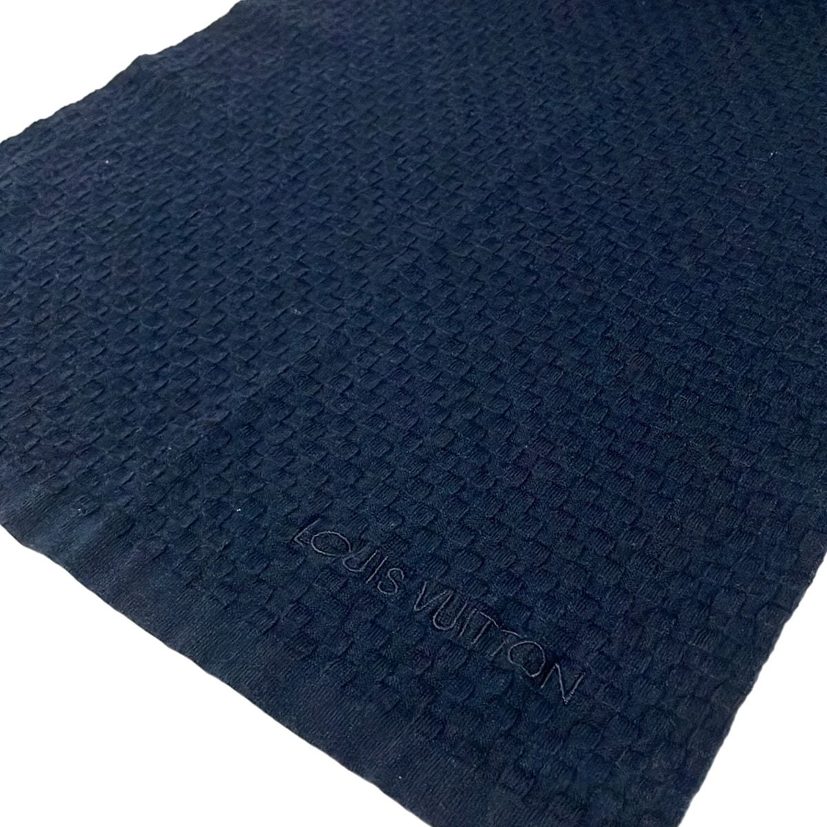 Louis Vuitton Scarf Dark Navy Cotton Cashmere — view 4