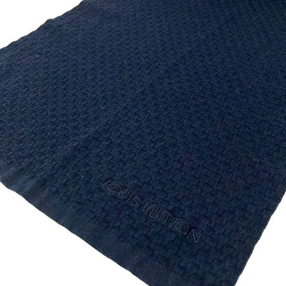 Louis Vuitton Scarf Dark Navy Cotton Cashmere — view 4