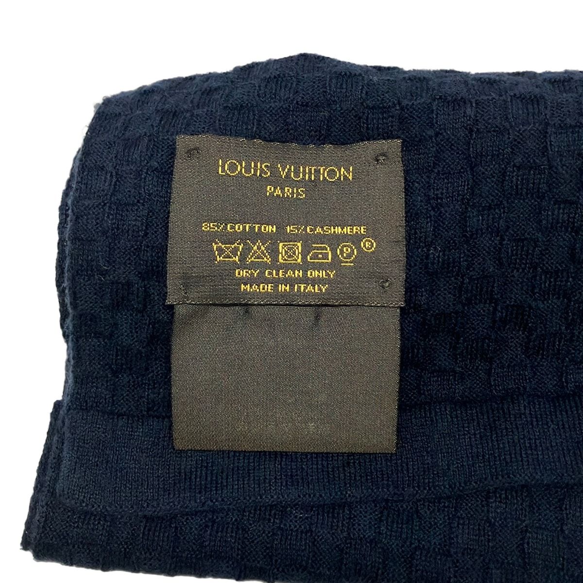 Louis Vuitton Scarf Dark Navy Cotton Cashmere — view 2