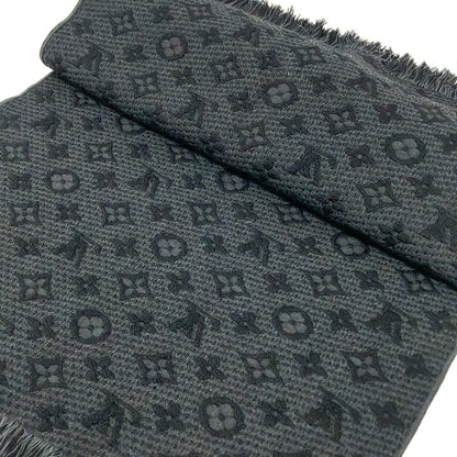 Louis Vuitton Scarf Echarpe Monogram Classic Noir Wool — view 3