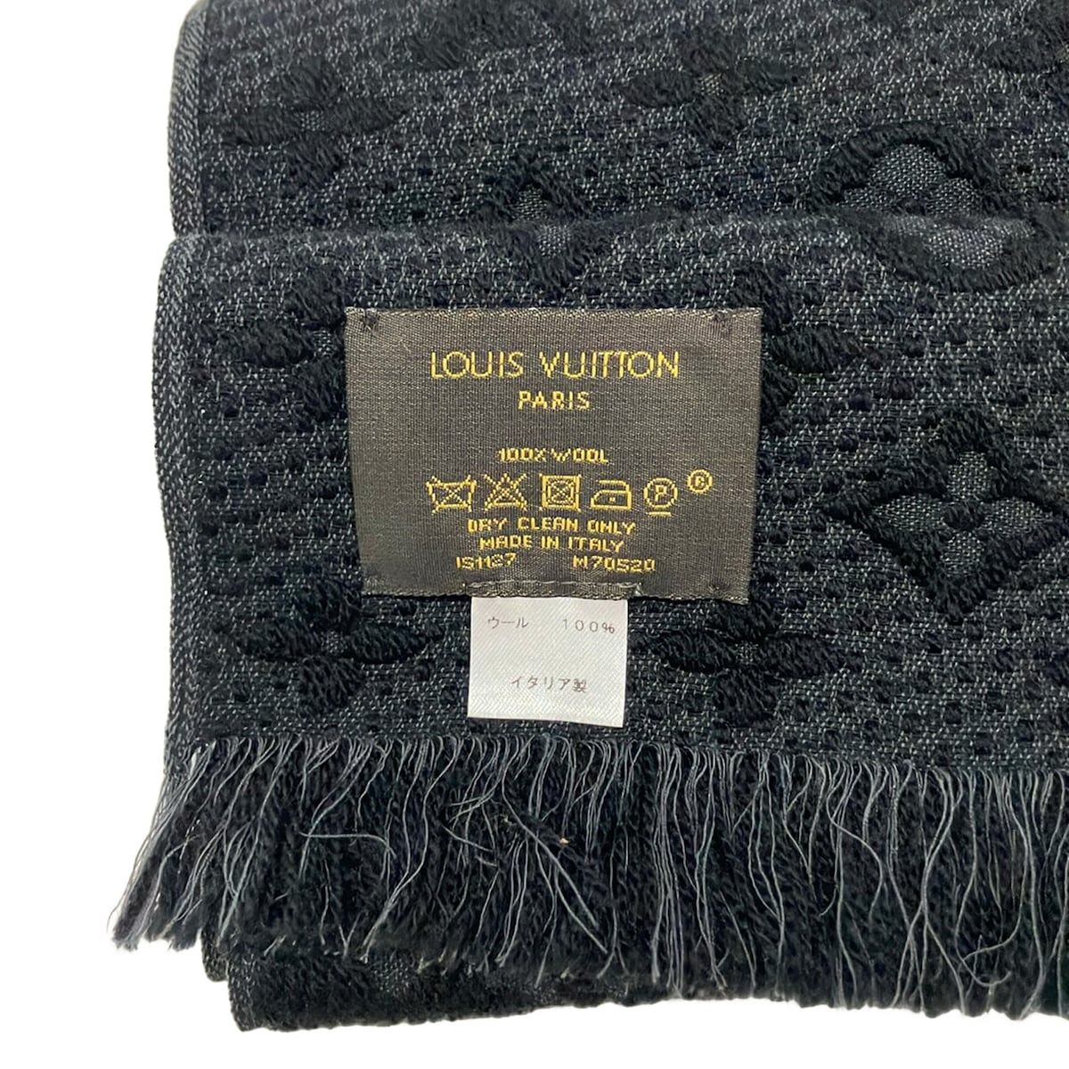 Louis Vuitton Scarf Echarpe Monogram Classic Noir Wool — view 2